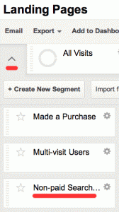 Non-paid Search segment can be applied to all reports in Google Analyitcs to show traffic from search engines.