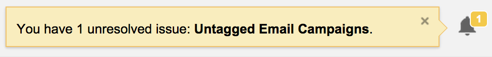 untagged email campaigns - what does this warning in Google Analytics mean, and how do you fix it?