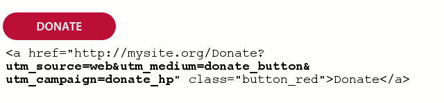 Don't do this: buttons and links on your website should NOT have campaign tags (utm values) added to them!